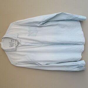 Frank & Eileen Luke white and blue button down shirt mens XXL *flawed